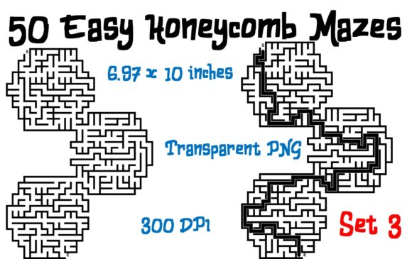 50 Easy Honeycomb Spring Mazes Set 3: A Versatile Addition to Your Creative and Educational Projects