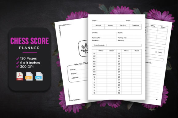 Chess Score Planner - KDP Interior: A Strategic Tool for Documenting and Analyzing Your Chess Games