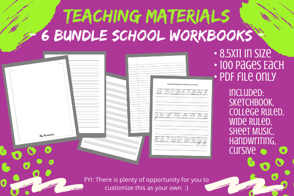 Explore the Versatility of 6 Bundle School, Homeschool Workbooks