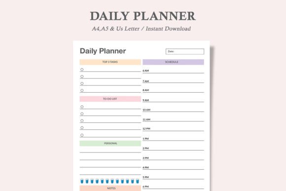 Stay Organized with Daily Planner,Hourly Tracker