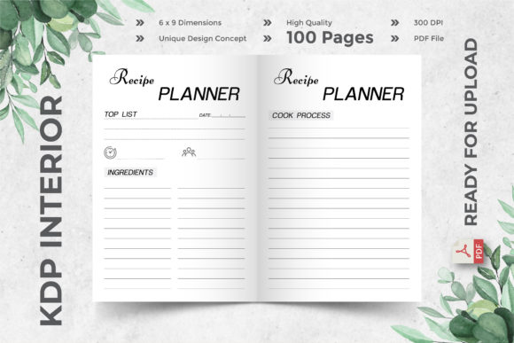 Strategic Use of Recipe Book KDP Interior 100 Page 6x9 for Publishing Success