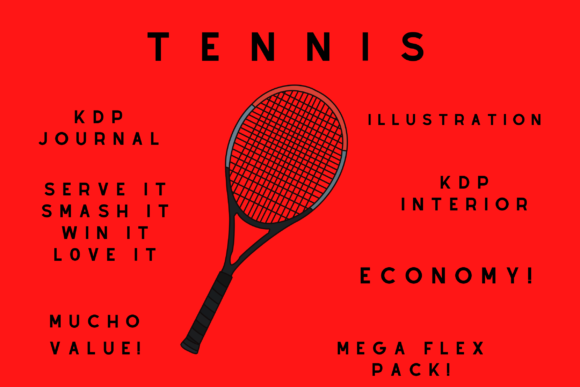 Tennis Racquet KDP Journal Pack: A Versatile Tool for Your Creative and Productive Ventures