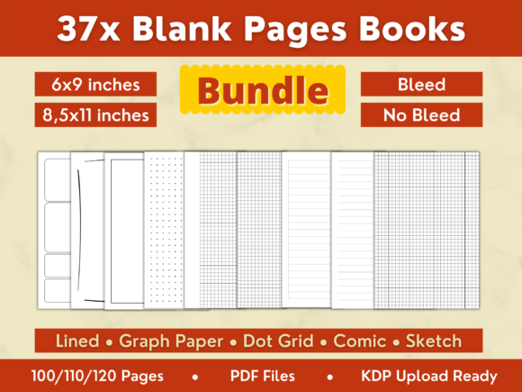 Unlock Creative Potential with the 37x Blank Pages Bundle KDP Interior