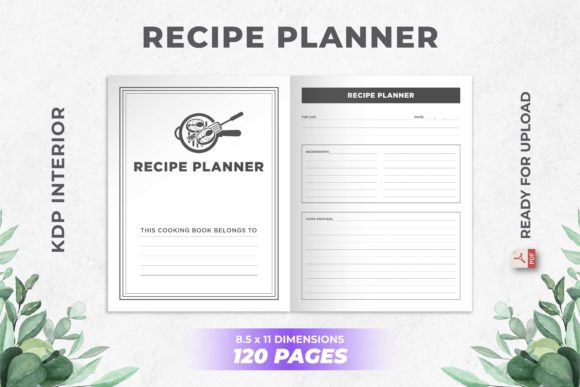 Unlock Your Culinary Creativity with the KDP Interior Recipe Planner 120 Pages