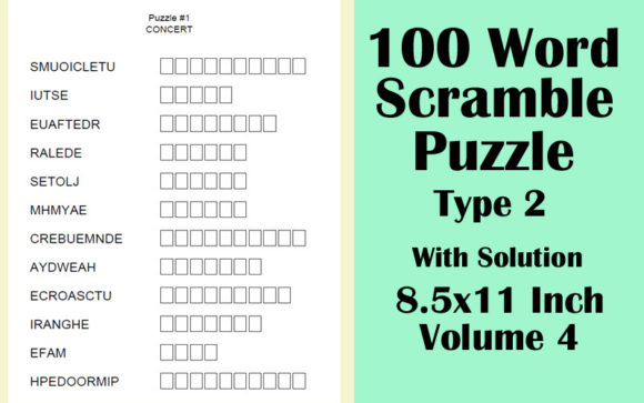 Unlocking the Fun and Educational Benefits of 100 Word Scramble Type2 8.5x11 KDP V 4